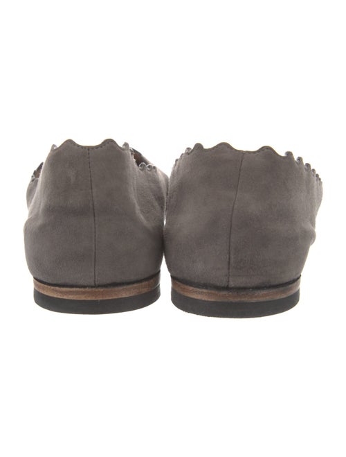 Chloé Suede Scalloped Accent Ballet Flats
