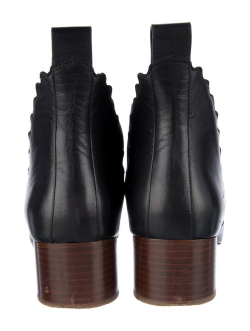 Chloé Leather Scalloped Accent Chelsea Boots