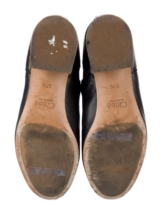 Chloé Leather Scalloped Accent Chelsea Boots