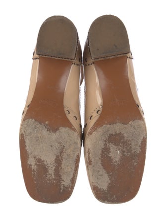 Chloé Patent Leather Lasercut Accents T-Strap Pumps