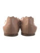 Chloé Leather Scalloped Accent Ballet Flats
