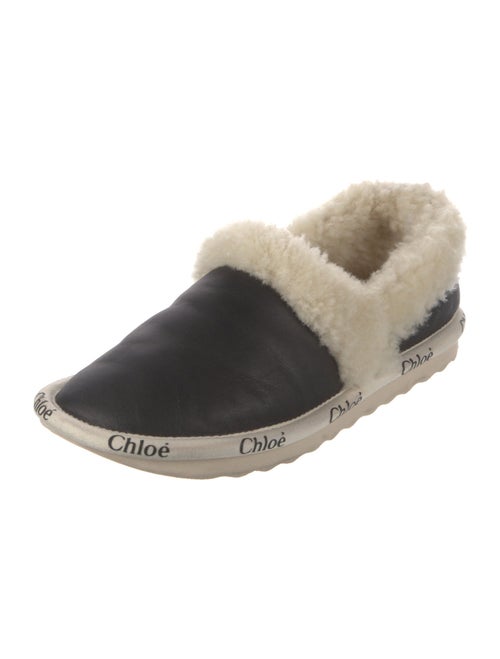 Chloé Leather Printed Slingback Flats