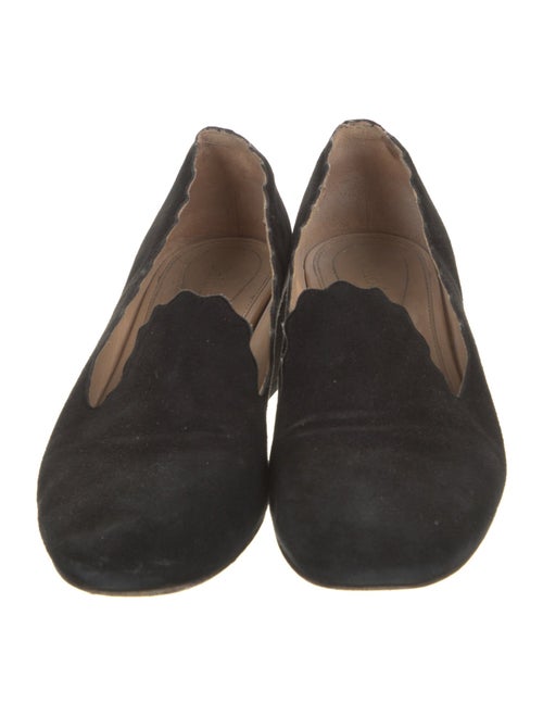 Chloé Suede Scalloped Accent Pumps