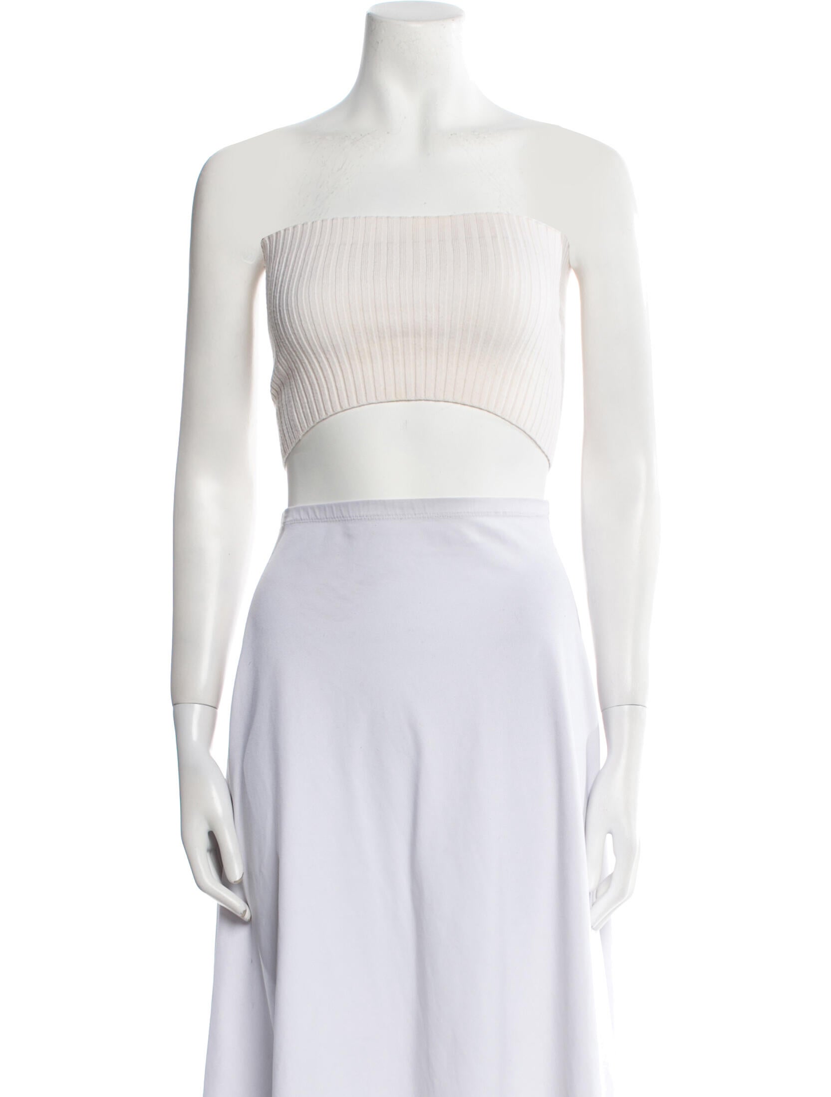 Chloé Wool Strapless Crop Top