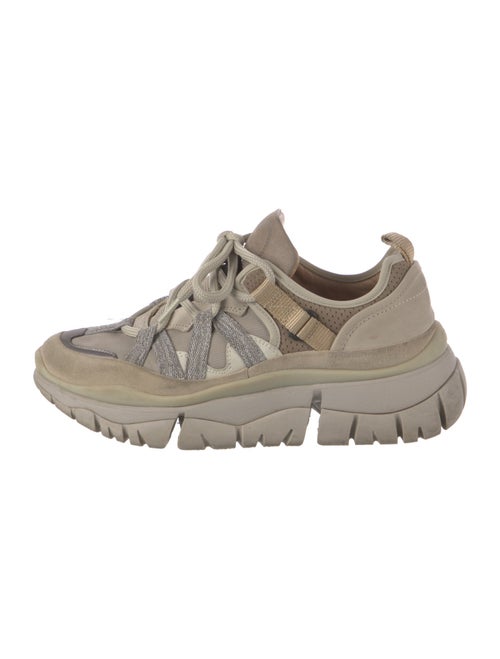 Chloé Suede Mesh Accents Chunky Sneakers