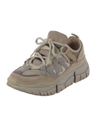 Chloé Suede Mesh Accents Chunky Sneakers