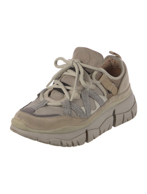 Chloé Suede Mesh Accents Chunky Sneakers