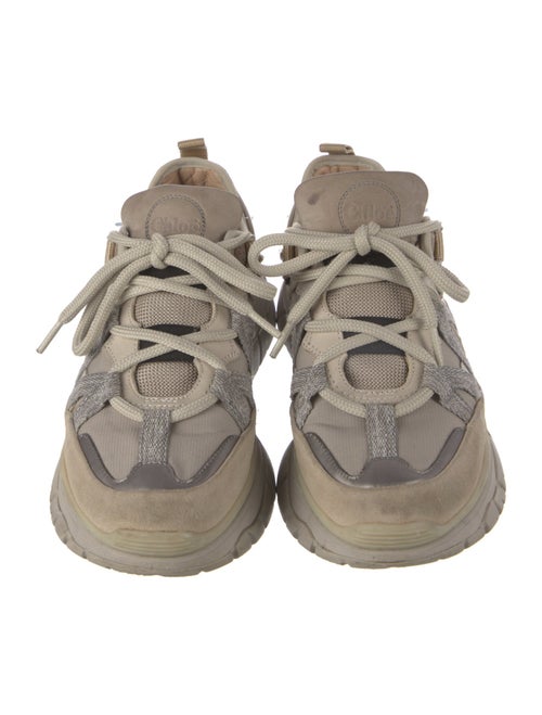 Chloé Suede Mesh Accents Chunky Sneakers
