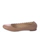 Chloé Leather Scalloped Accent Ballet Flats