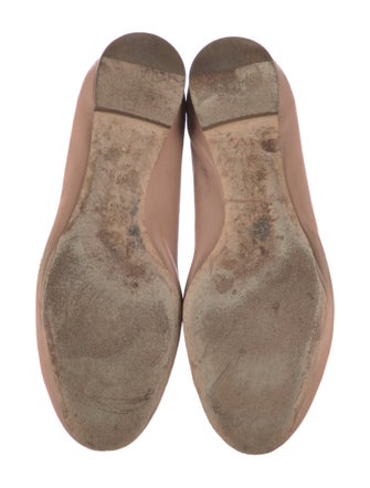 Chloé Leather Scalloped Accent Ballet Flats