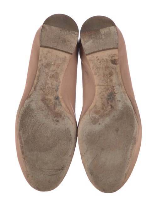 Chloé Leather Scalloped Accent Ballet Flats