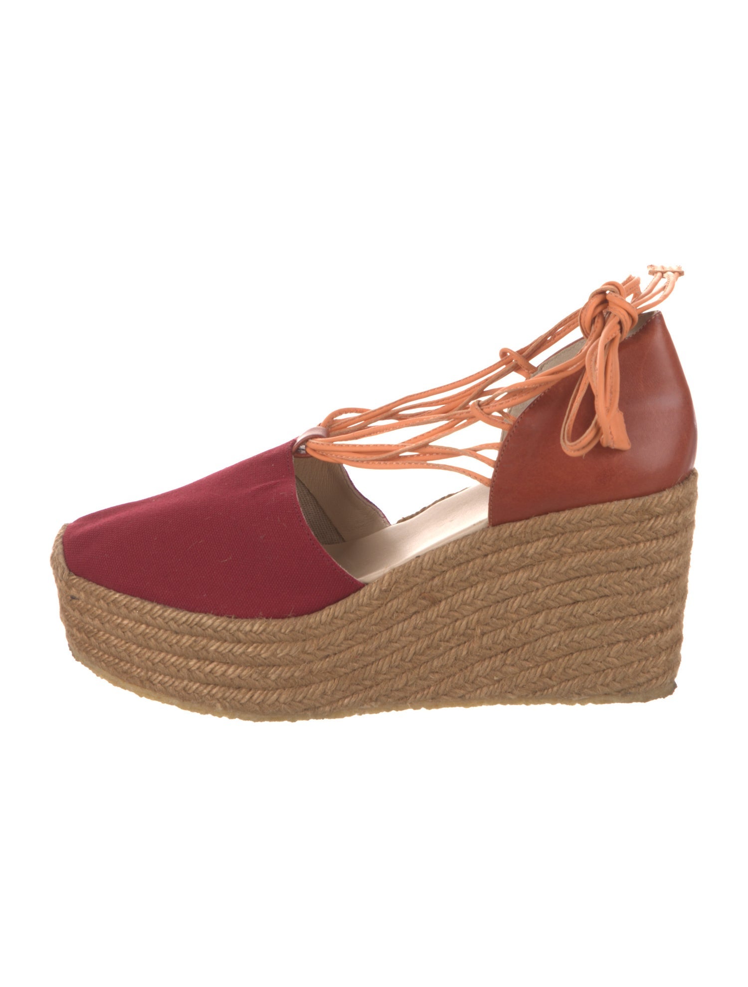 Chloé Leather Colorblock Pattern T-Strap Pumps