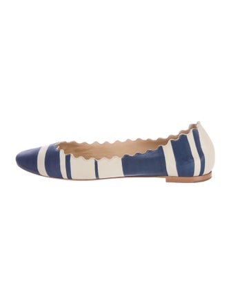 Chloé Striped Lauren Flats