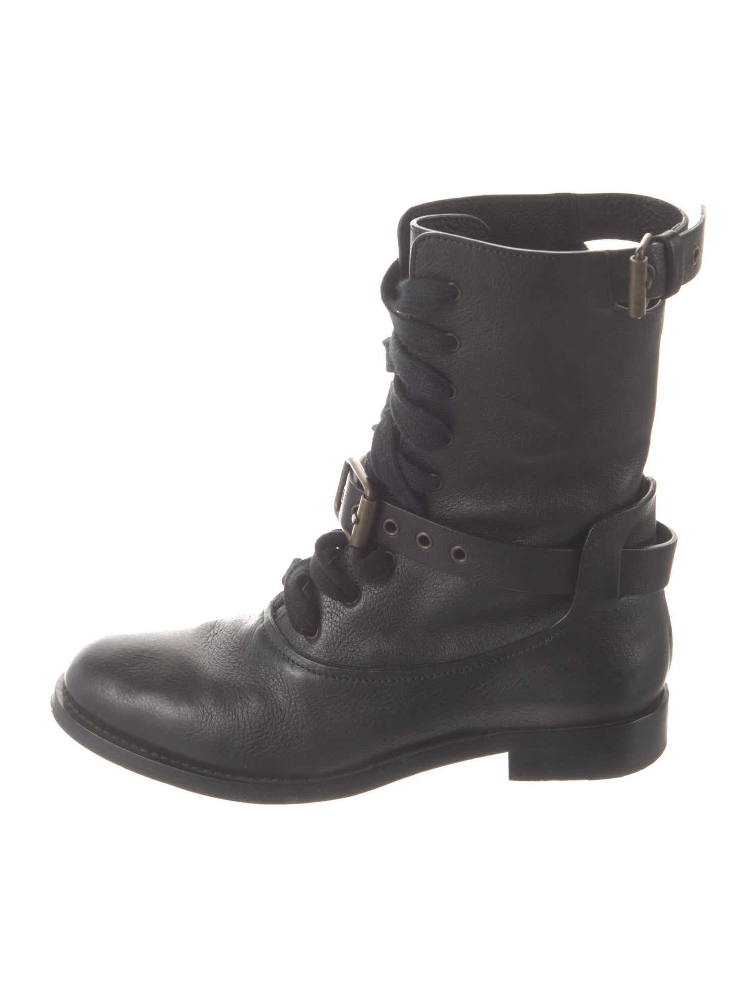 Chloé Leather Combat Boots