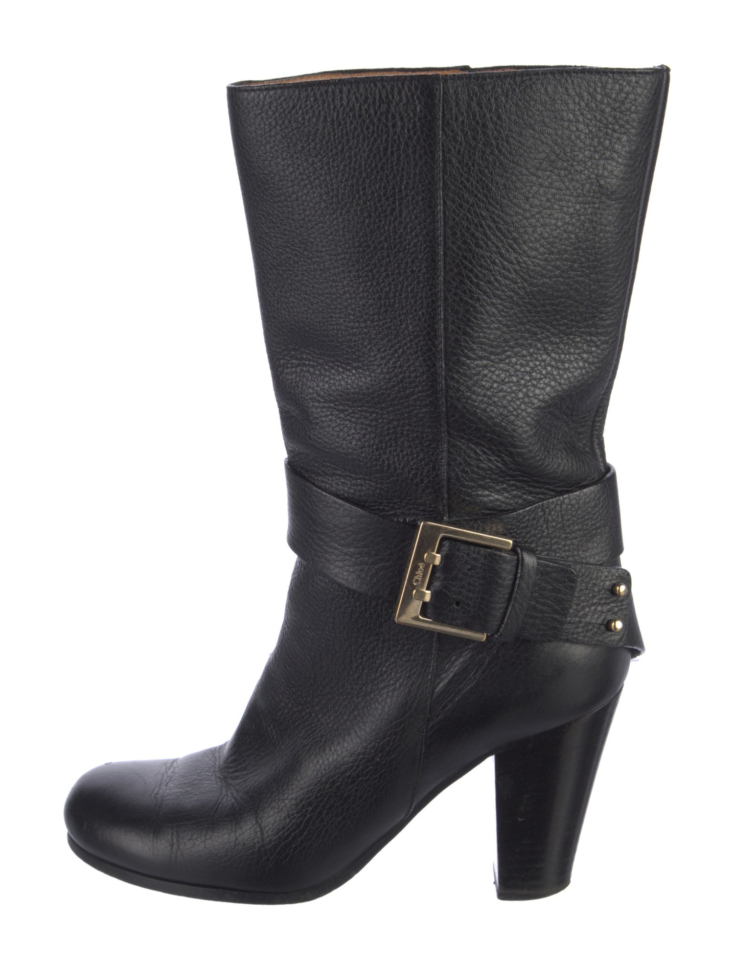 Chloé Leather Moto Boots
