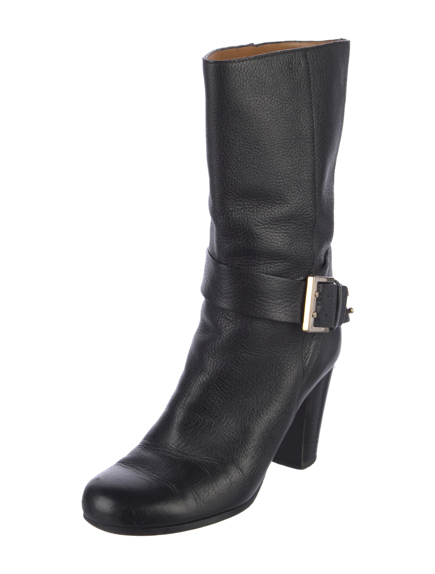 Chloé Leather Moto Boots