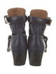 Chloé Leather Animal Print Lace-Up Boots