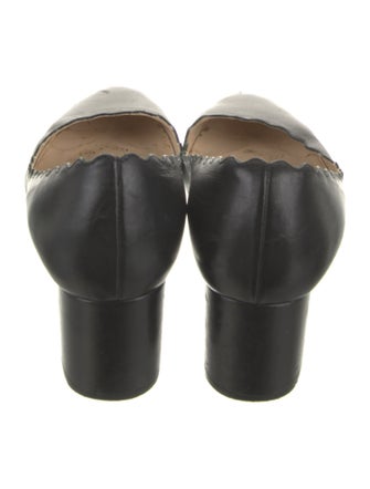 Chloé Leather Scalloped Accent Pumps