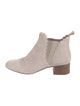 Chloé Suede Scalloped Accent Chelsea Boots