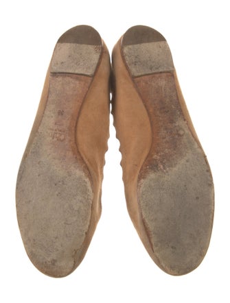Chloé Suede Scalloped Accent Ballet Flats