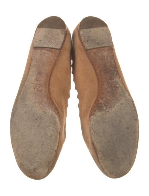 Chloé Suede Scalloped Accent Ballet Flats