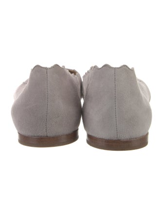 Chloé Suede Scalloped Accent Flats