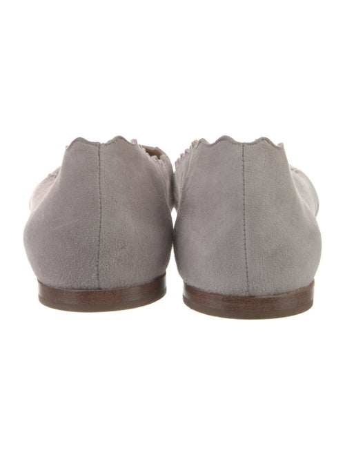 Chloé Suede Scalloped Accent Flats
