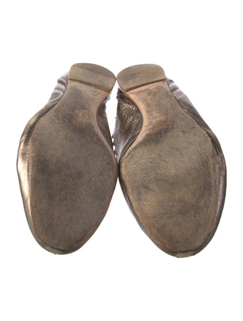 Chloé Leather Scalloped Accent Ballet Flats