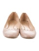 Chloé Leather Scalloped Accent Ballet Flats
