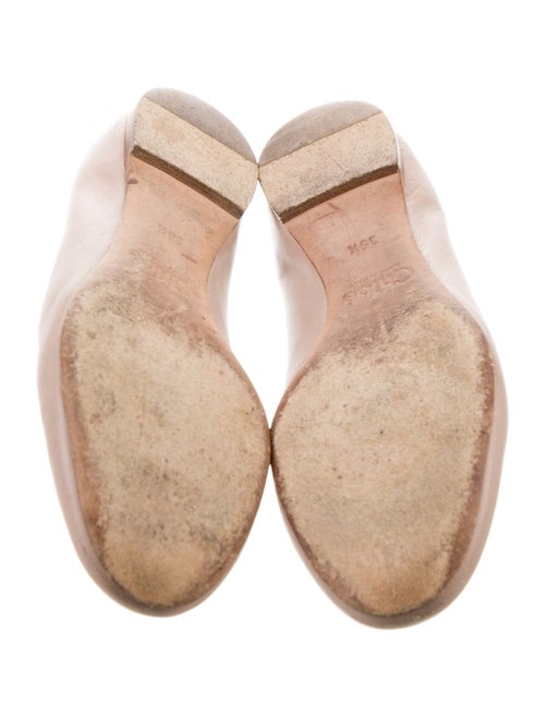 Chloé Leather Scalloped Accent Ballet Flats