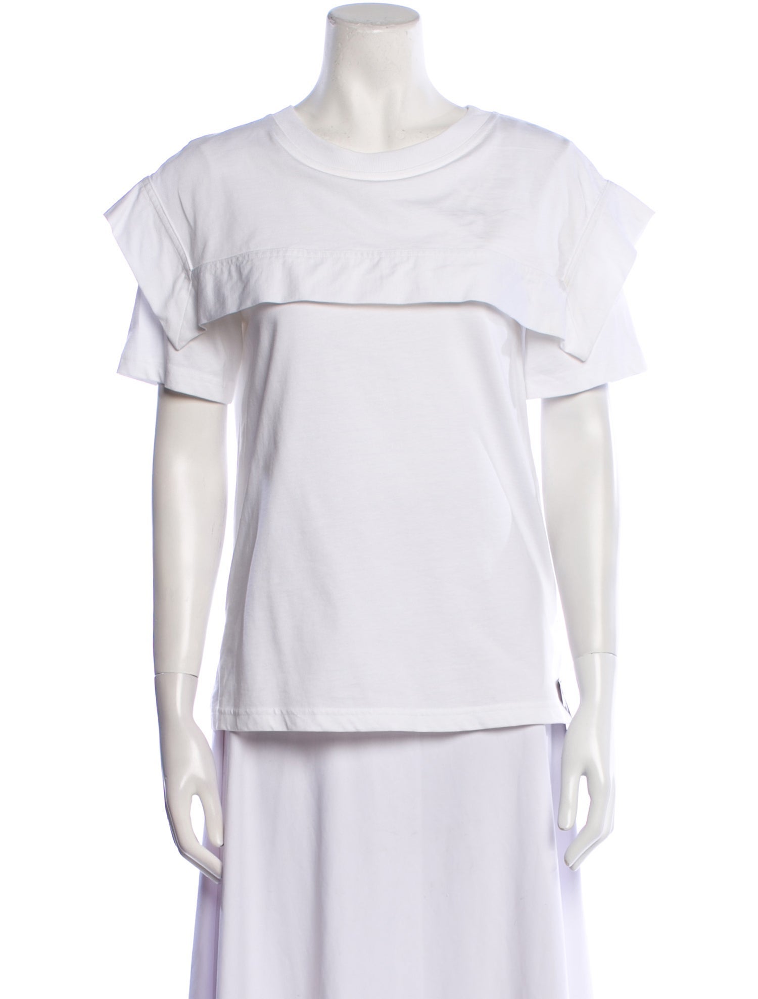 Chloé Bateau Neckline Short Sleeve T-Shirt