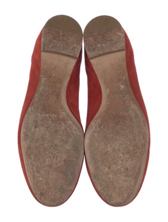 Chloé Suede Scalloped Accent Ballet Flats
