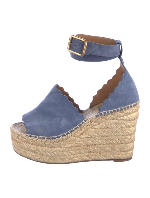 Chloé Suede Scalloped Accent Espadrilles