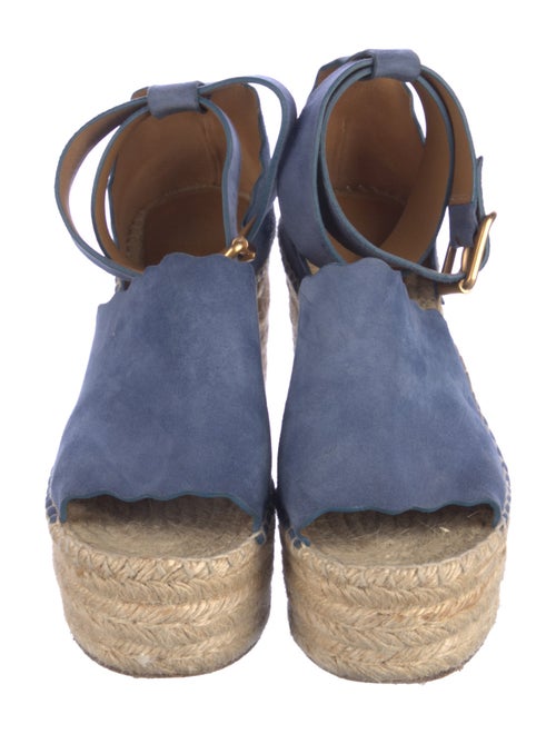 Chloé Suede Scalloped Accent Espadrilles