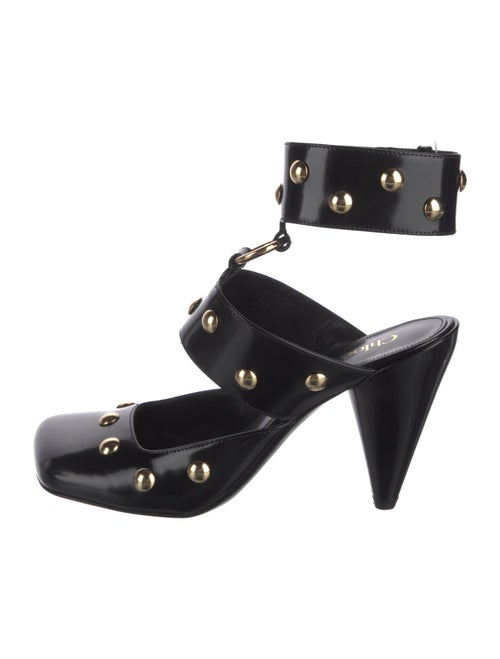 Chloé Leather Studded Accents Mules