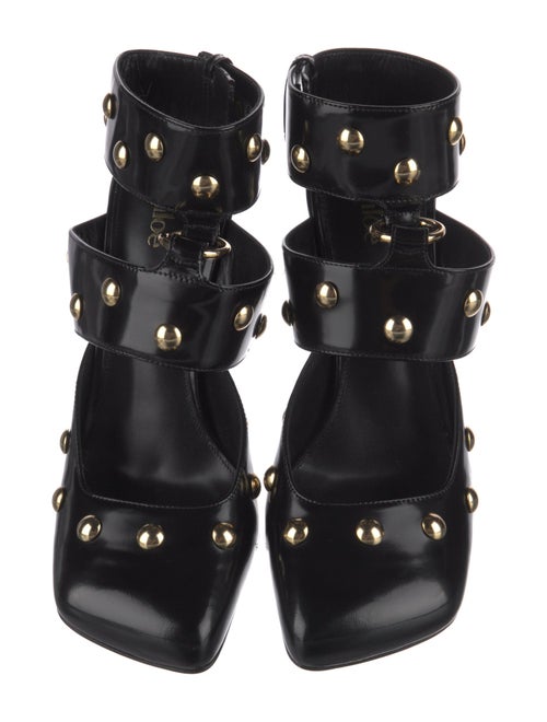 Chloé Leather Studded Accents Mules