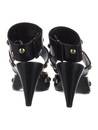 Chloé Leather Studded Accents Mules