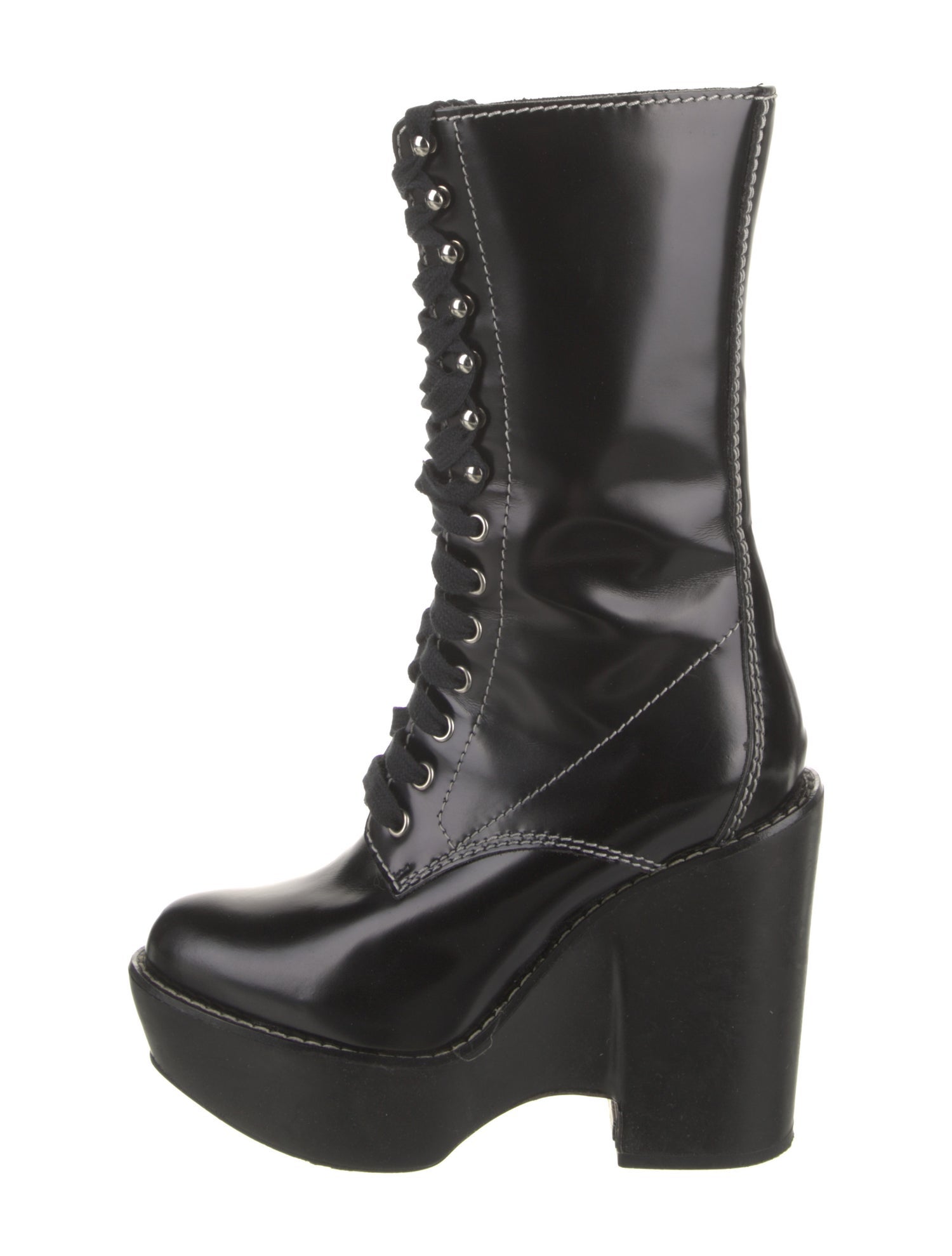 Chloé Leather Combat Boots