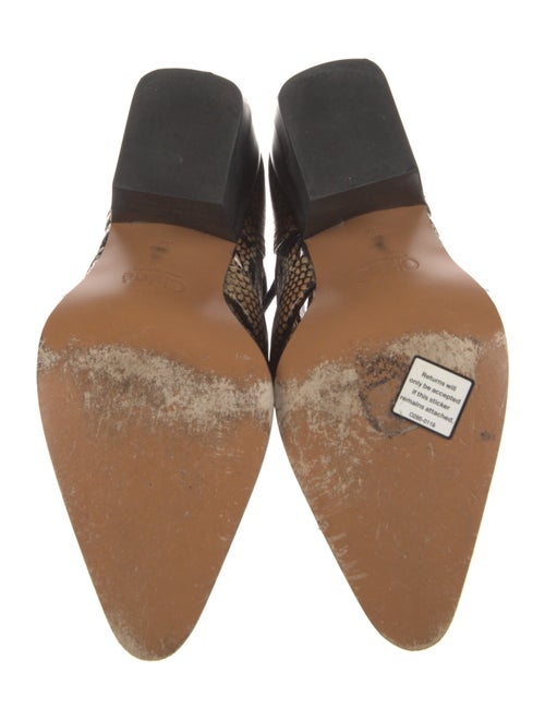 Chloé Leather Animal Print Lace-Up Boots