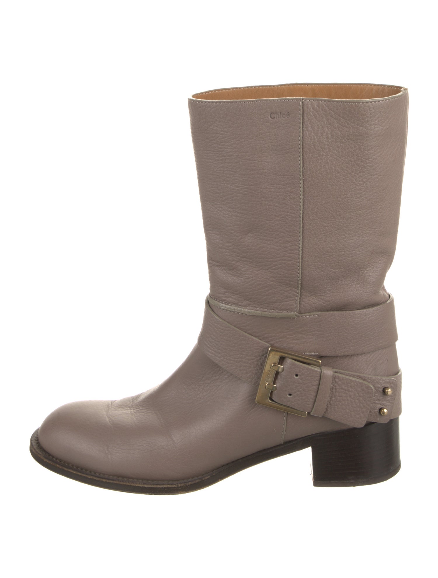 Chloé Leather Moto Boots