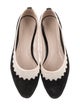 Chloé Suede Scalloped Accent Ballet Flats