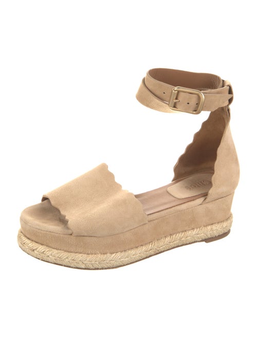 Chloé Suede Scalloped Accent Espadrilles