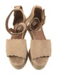 Chloé Suede Scalloped Accent Espadrilles