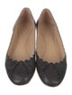 Chloé Leather Scalloped Accent Ballet Flats