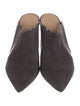 Chloé Suede Scalloped Accent Mules