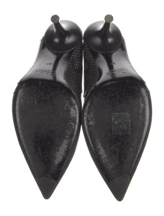 Chloé Suede Scalloped Accent Mules