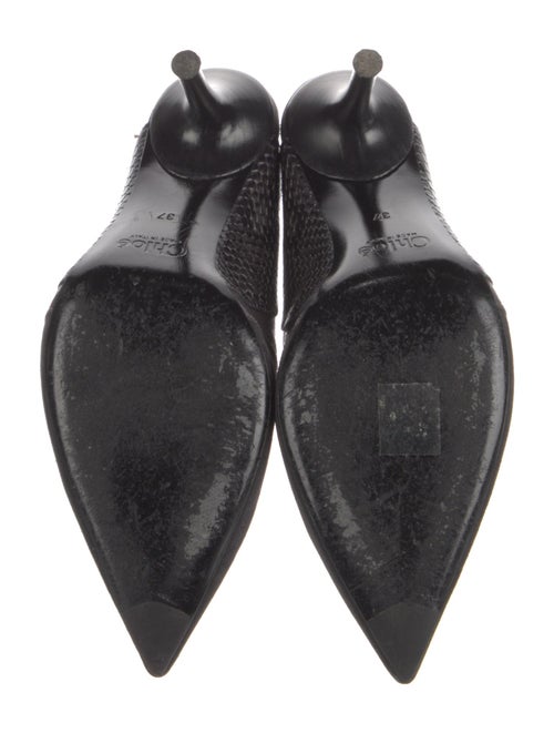 Chloé Suede Scalloped Accent Mules