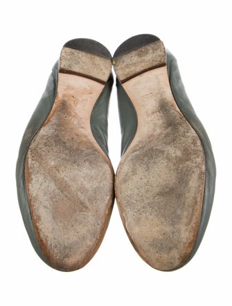 Chloé Leather Scalloped Accent Ballet Flats