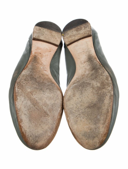 Chloé Leather Scalloped Accent Ballet Flats