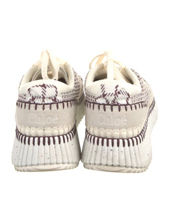 Chloé Animal Print Whipstitch Trim Sneakers